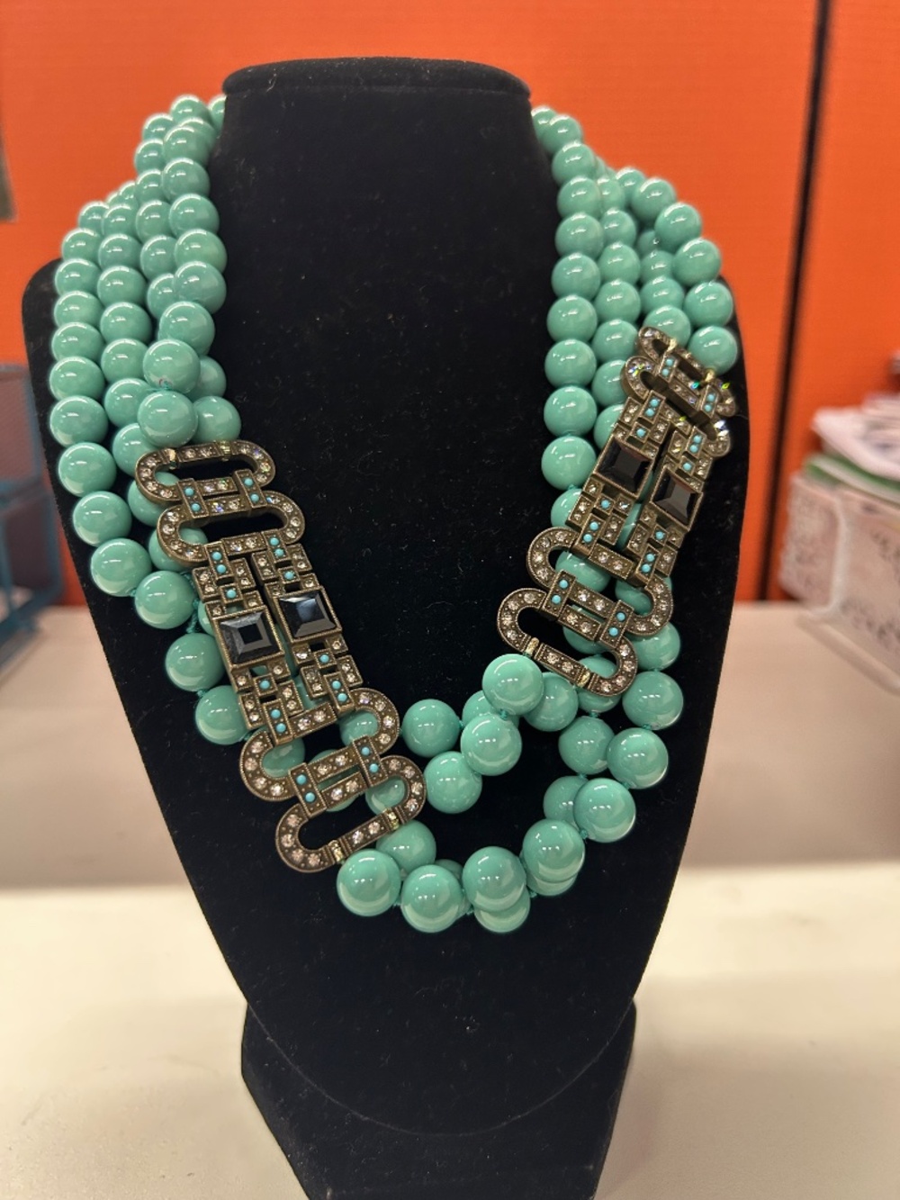 Heidi Daus Gatsby Deco statement necklace - Picture 2 of 11